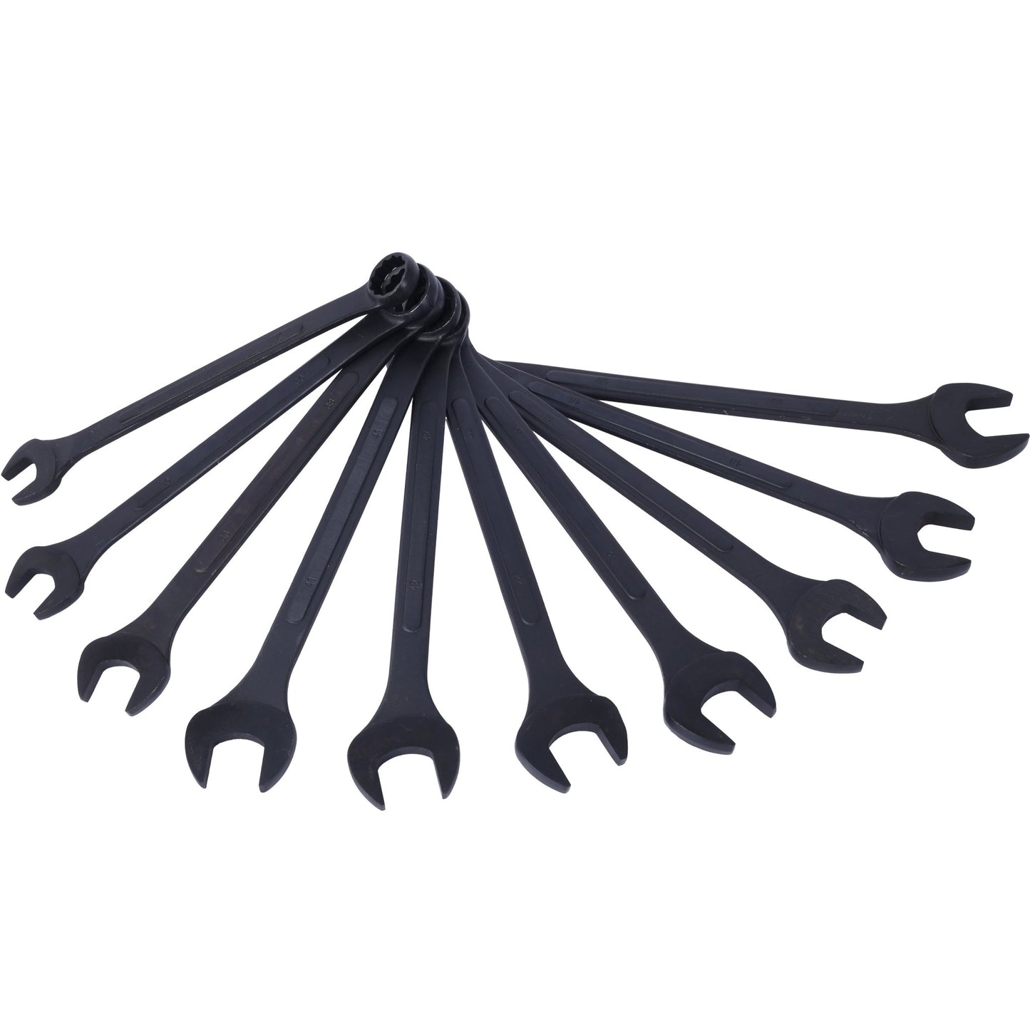 Metric Jumbo Combination Wrench Set Extra Large,10 PC Metric Black - Oxide Jumbo Combo Wrench Set 34 - 50mm with pouch - 1st Choice Furniture Direct