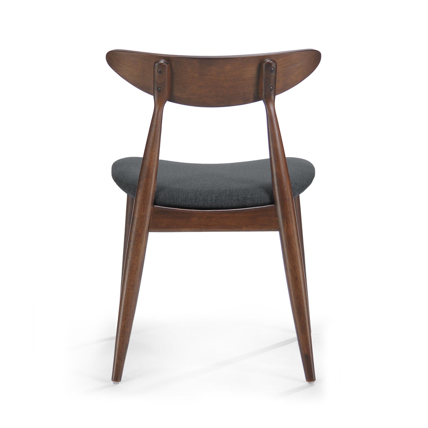 Mid - Century Modern 5 - Piece Dining Set with Rubberwood Frame, Ergonomic Chairs in Walnut and Charcoal Finish - 1st Choice Furniture Direct