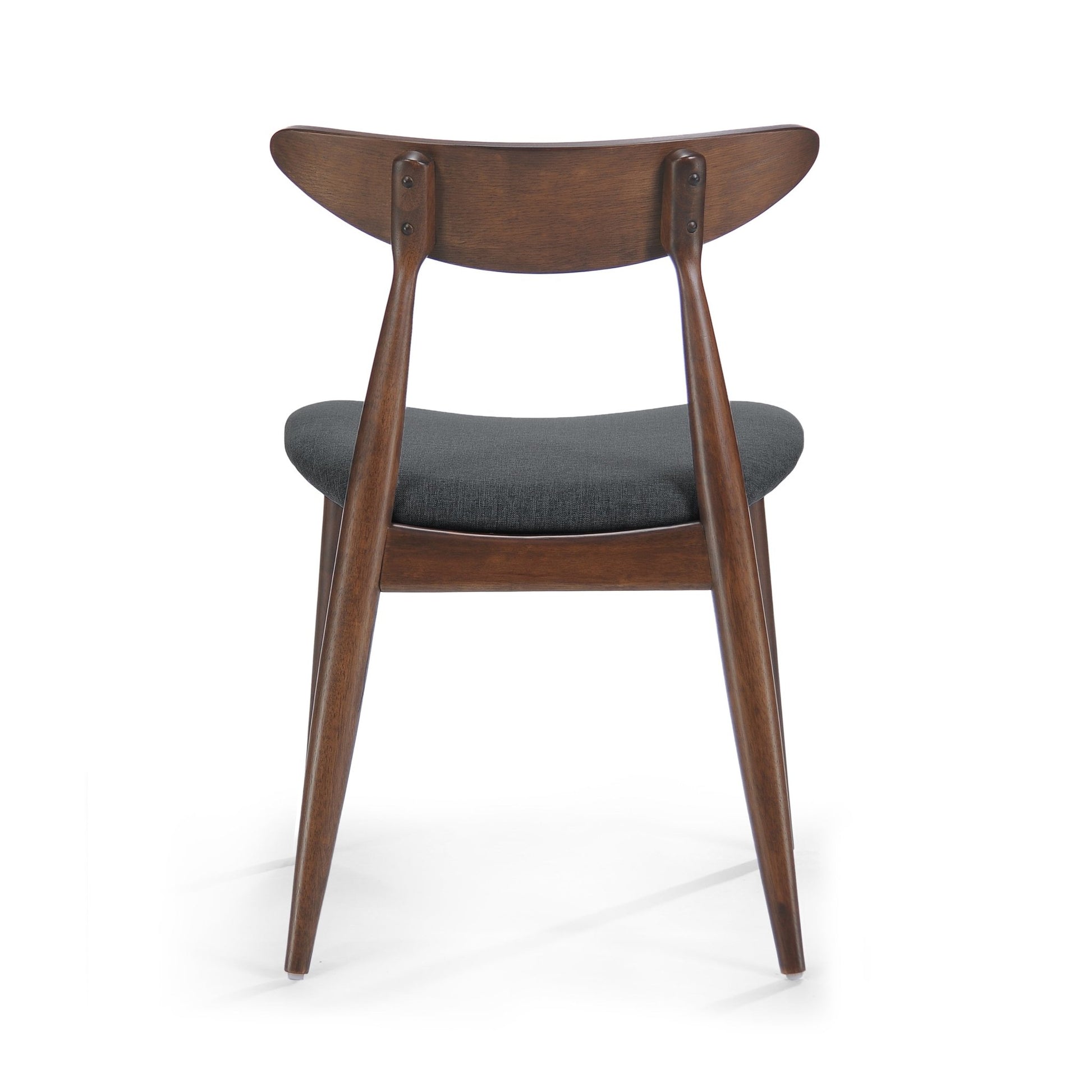 Mid - Century Modern 5 - Piece Dining Set with Rubberwood Frame, Ergonomic Chairs in Walnut and Charcoal Finish - 1st Choice Furniture Direct