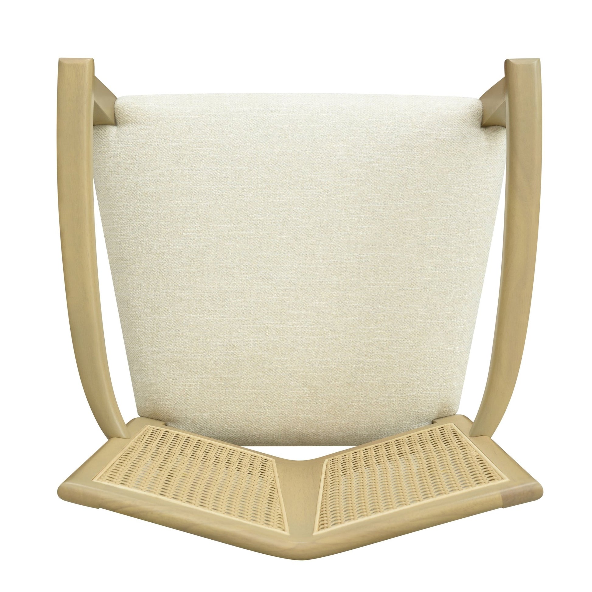 Mid - Century Modern ARM Dining Chair Set of 2 with Rattan Backrest - 1st Choice Furniture Direct