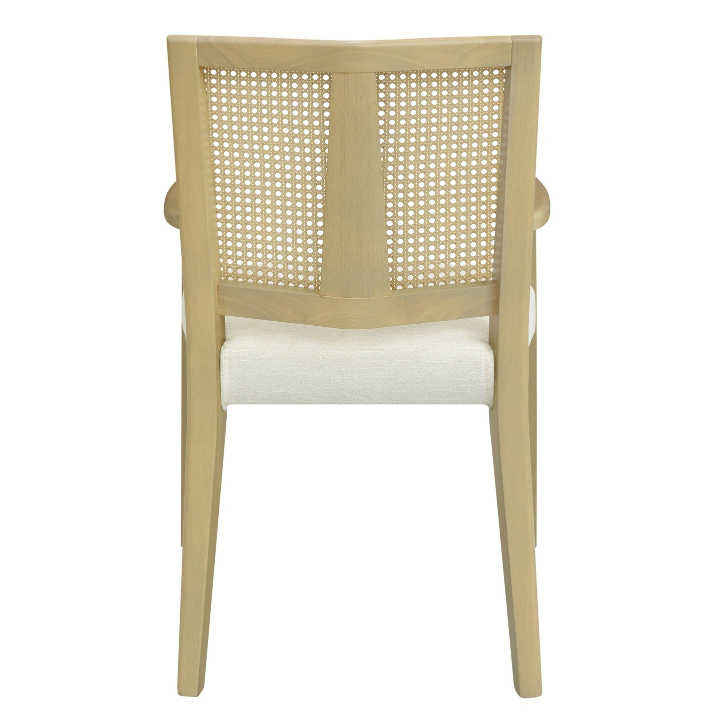 Mid - Century Modern ARM Dining Chair Set of 2 with Rattan Backrest - 1st Choice Furniture Direct