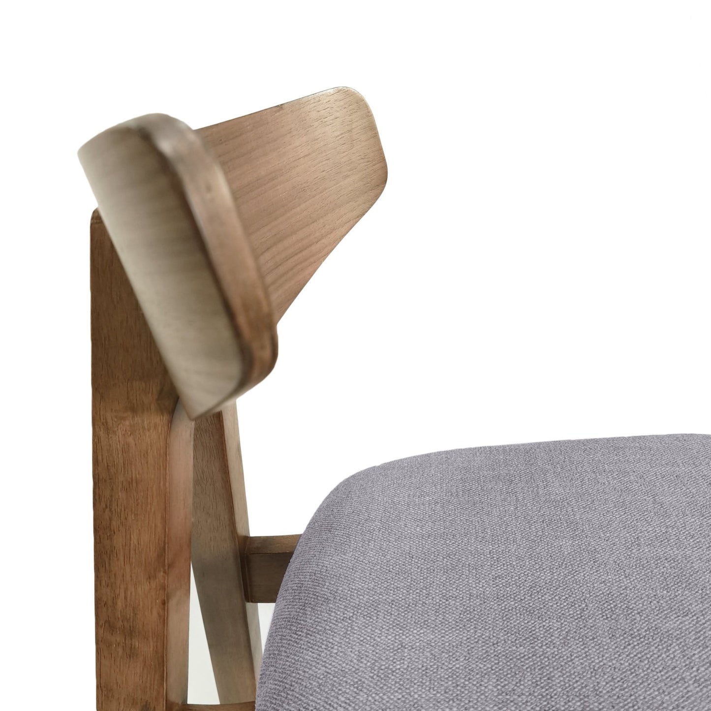 Mid - Century Modern Counter Stool Set of 2 with Upholstered Seating and Dark Grey Fabric - 1st Choice Furniture Direct