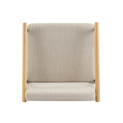 Mid - Century Modern Counter Stool Set with Iron Frame in Espresso and Beige Fabric - 1st Choice Furniture Direct