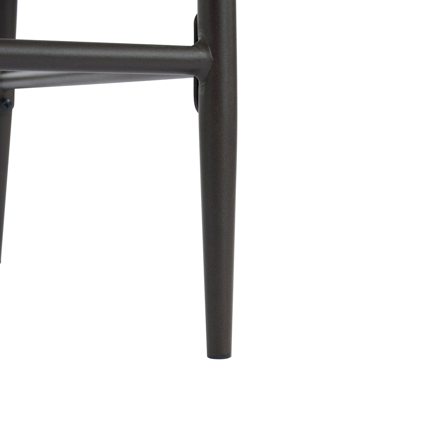 Mid - Century Modern Counter Stool Set with Iron Frame in Espresso and Beige Fabric - 1st Choice Furniture Direct
