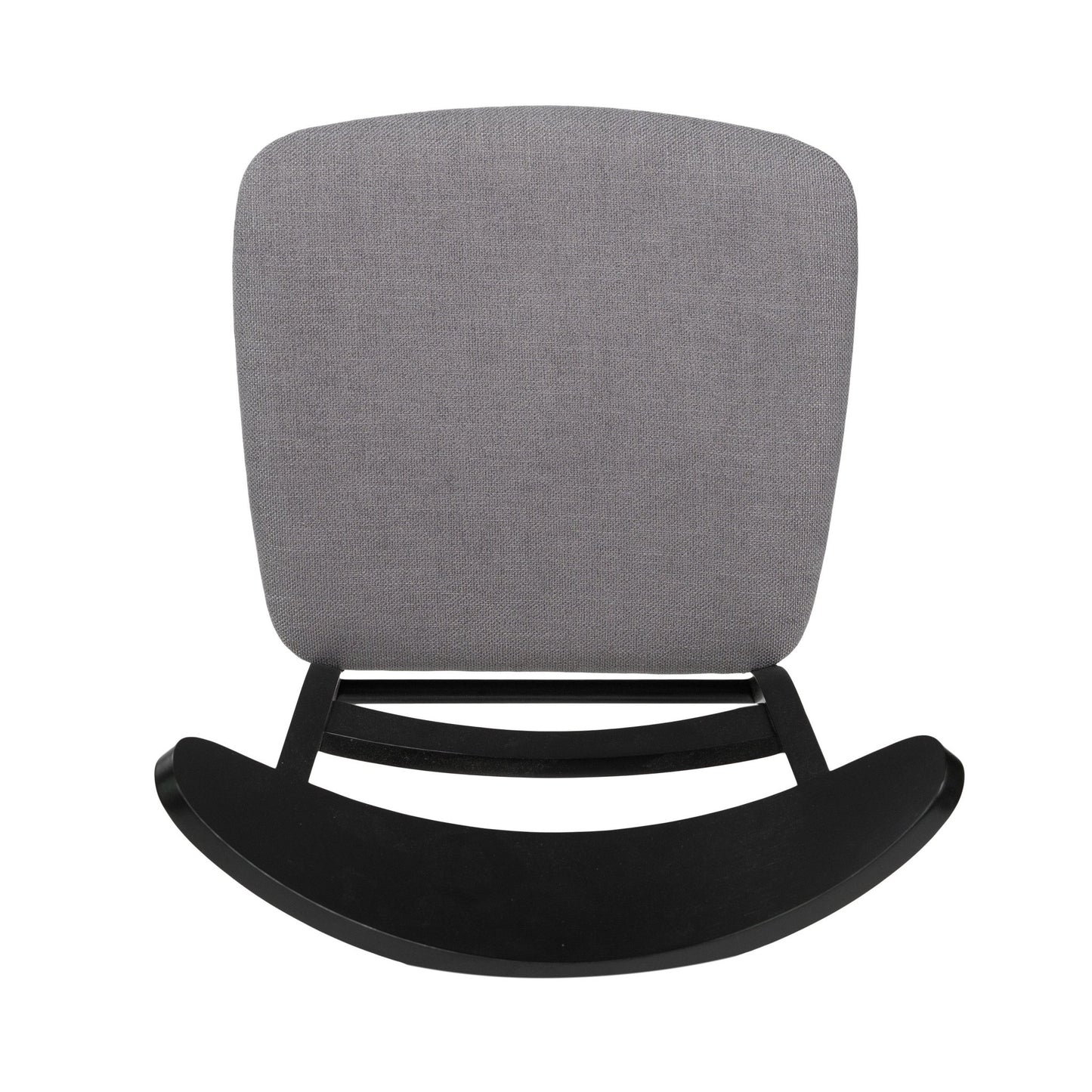 Mid - Century Modern Dining Chair with Upholstered Seat in Dark Grey Fabric - 1st Choice Furniture Direct