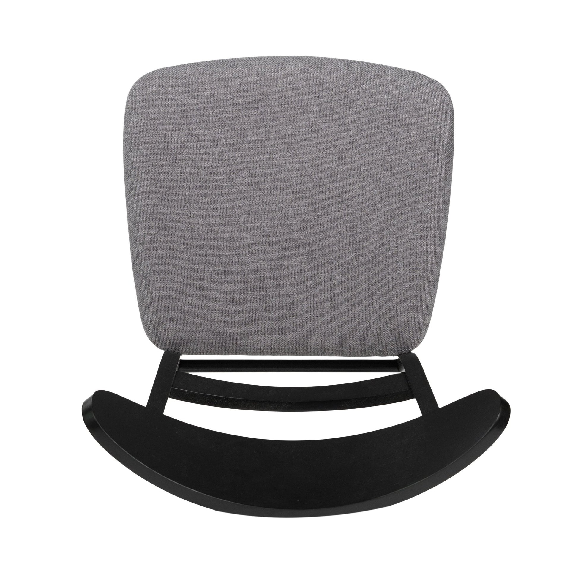 Mid - Century Modern Dining Chair with Upholstered Seat in Dark Grey Fabric - 1st Choice Furniture Direct