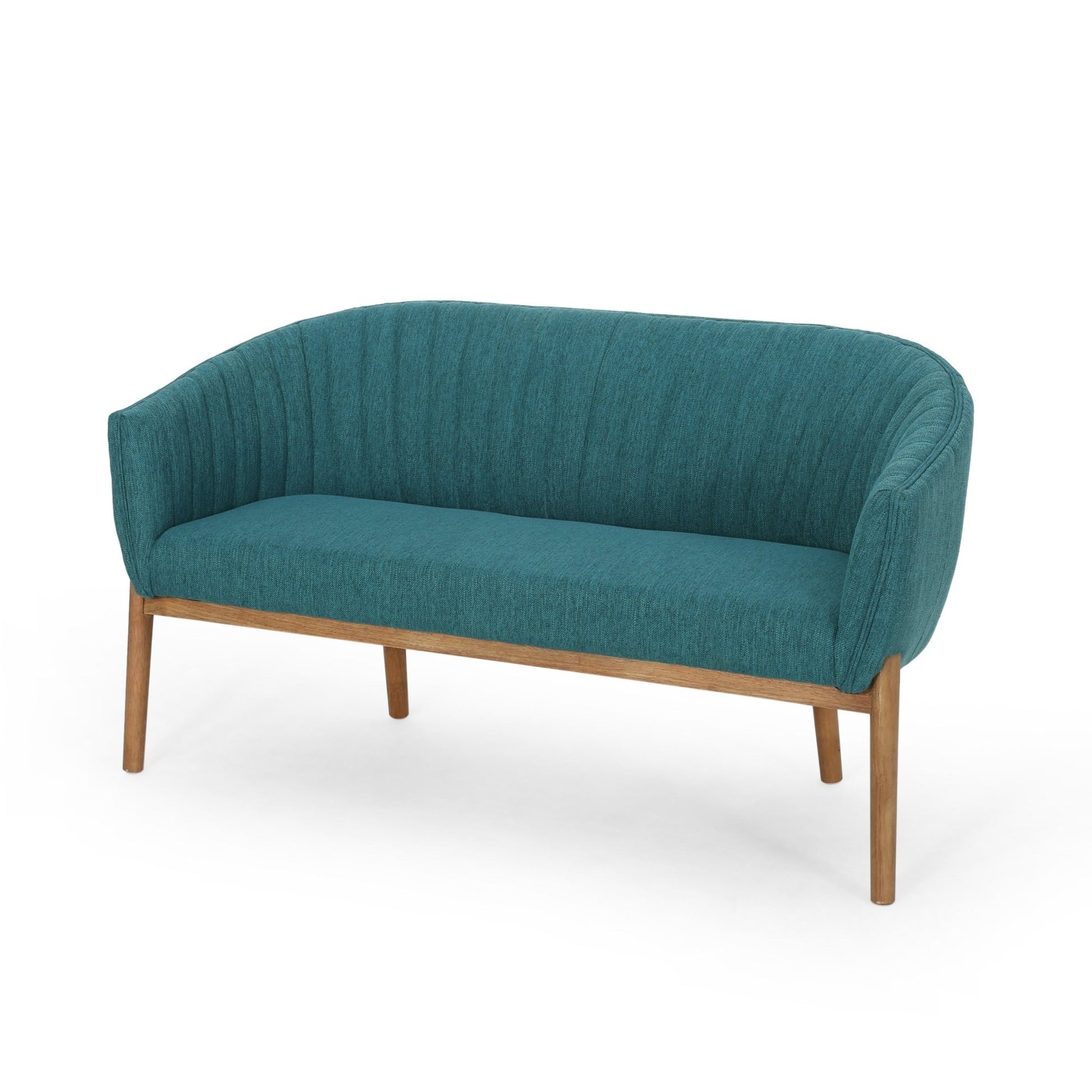 Mid Century Modern Loveseat with Channel Stitched Backrest - 1st Choice Furniture Direct