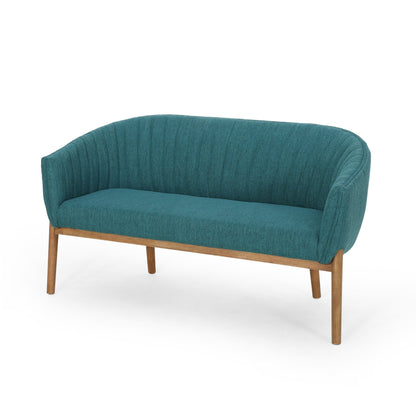 Mid Century Modern Loveseat with Channel Stitched Backrest - 1st Choice Furniture Direct
