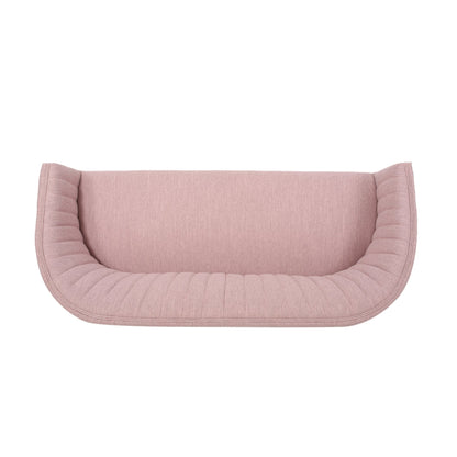Mid Century Modern Loveseat with Channel Stitched Backrest - 1st Choice Furniture Direct