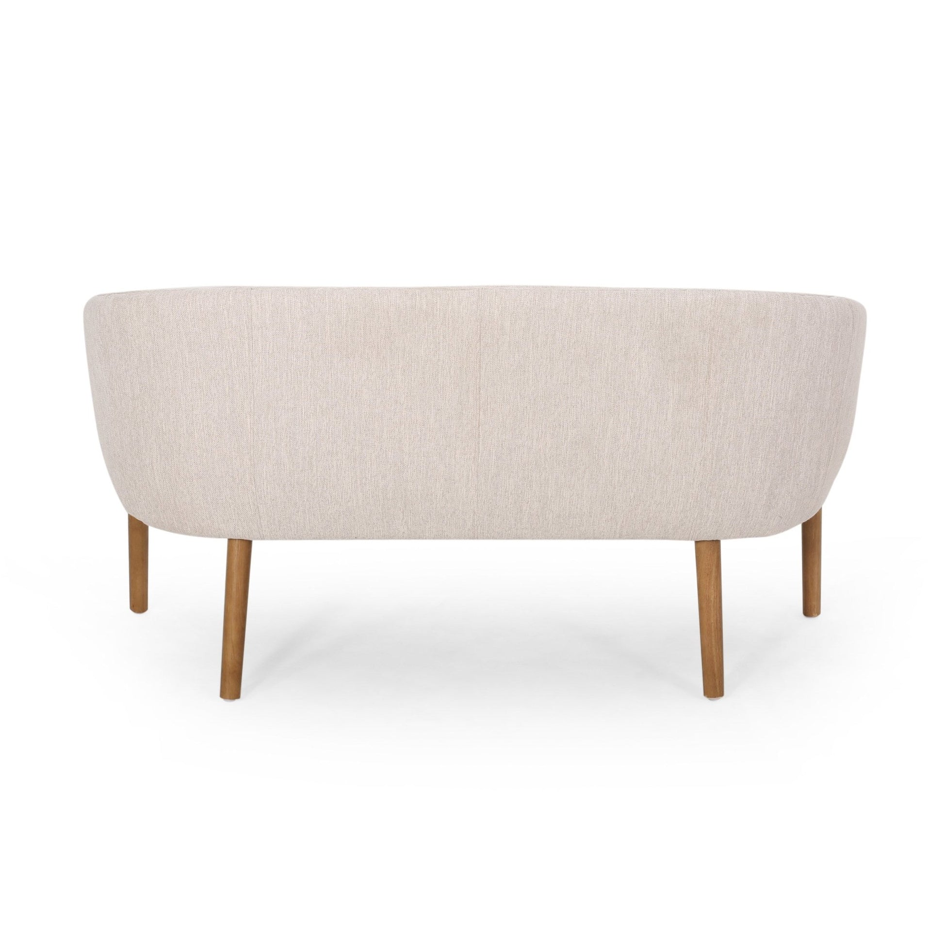 Mid Century Modern Loveseat with Channel Stitched Backrest - 1st Choice Furniture Direct