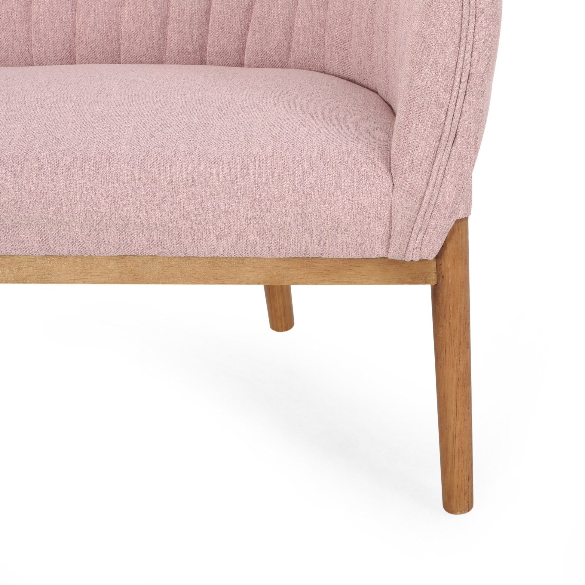 Mid Century Modern Loveseat with Channel Stitched Backrest - 1st Choice Furniture Direct