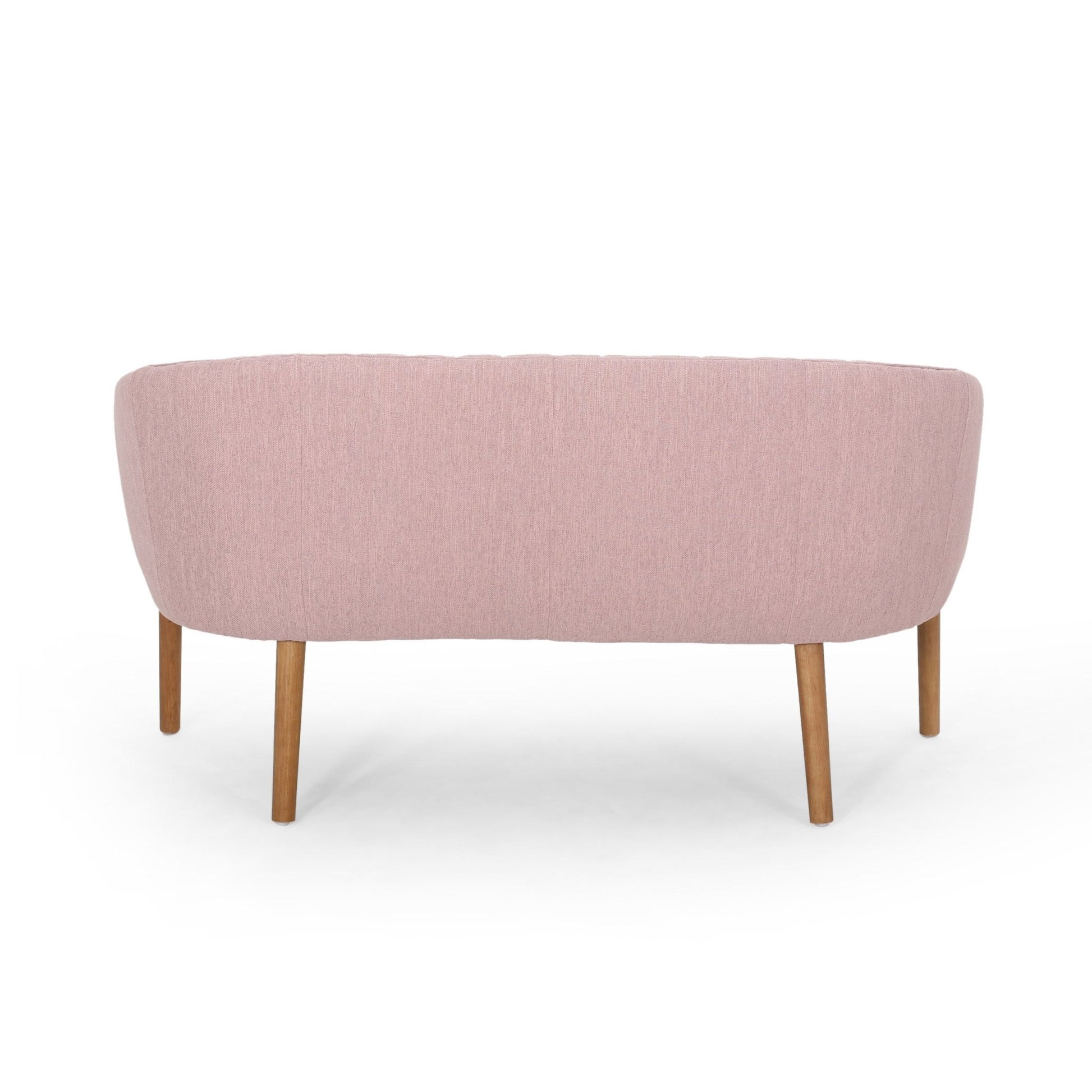 Mid Century Modern Loveseat with Channel Stitched Backrest - 1st Choice Furniture Direct