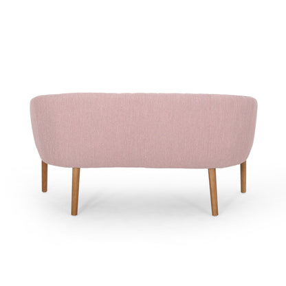 Mid Century Modern Loveseat with Channel Stitched Backrest - 1st Choice Furniture Direct