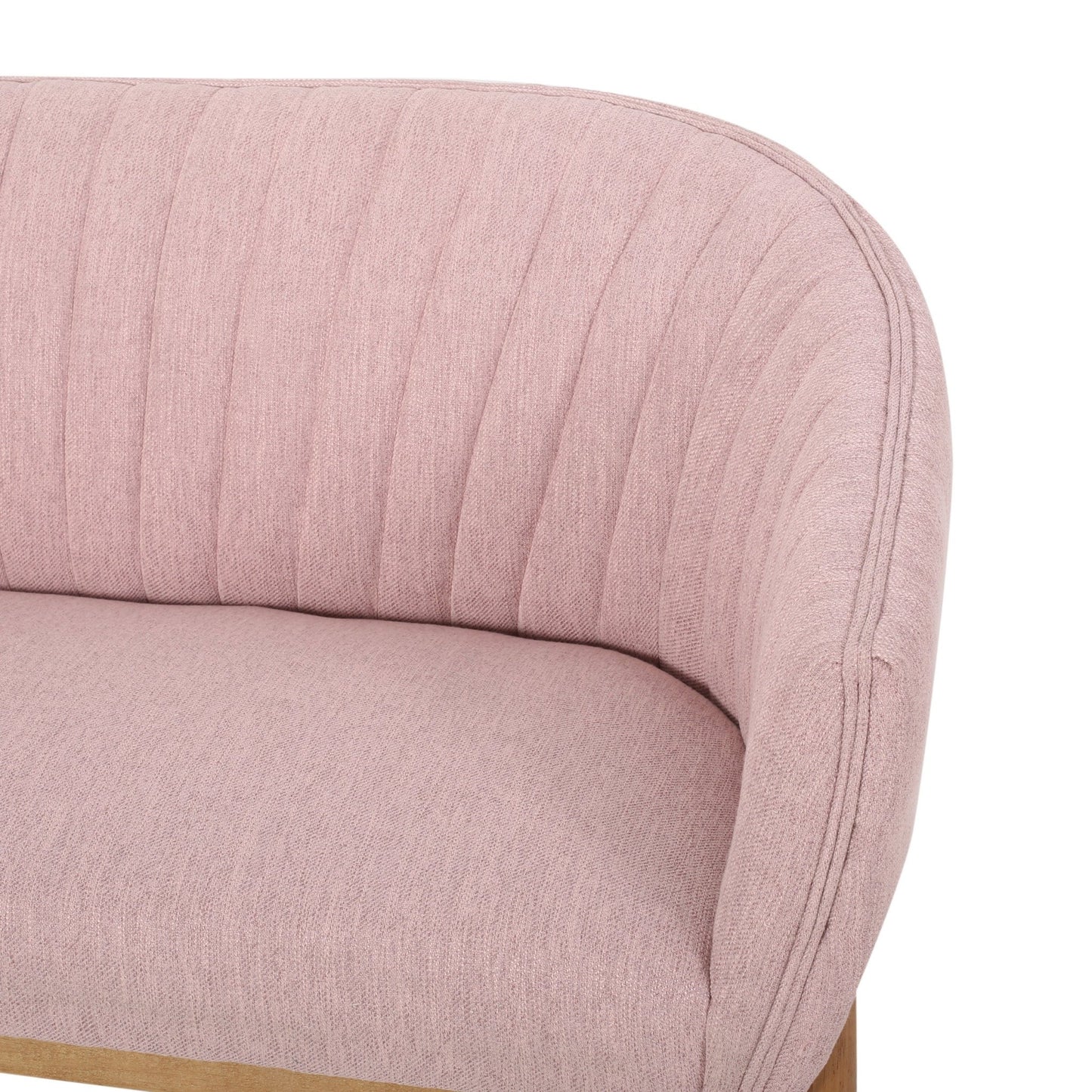 Mid Century Modern Loveseat with Channel Stitched Backrest - 1st Choice Furniture Direct
