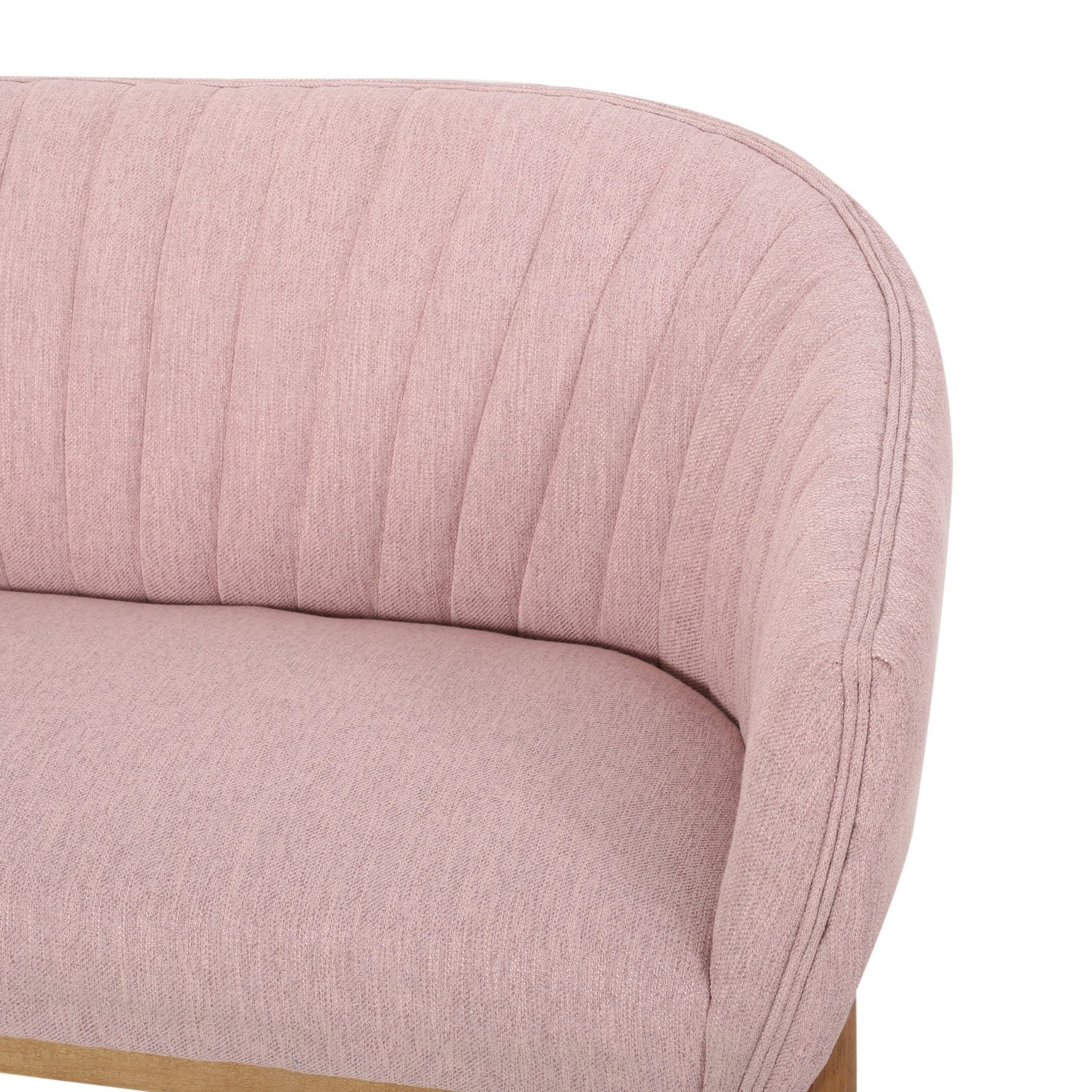Mid Century Modern Loveseat with Channel Stitched Backrest - 1st Choice Furniture Direct
