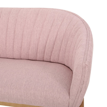 Mid Century Modern Loveseat with Channel Stitched Backrest - 1st Choice Furniture Direct