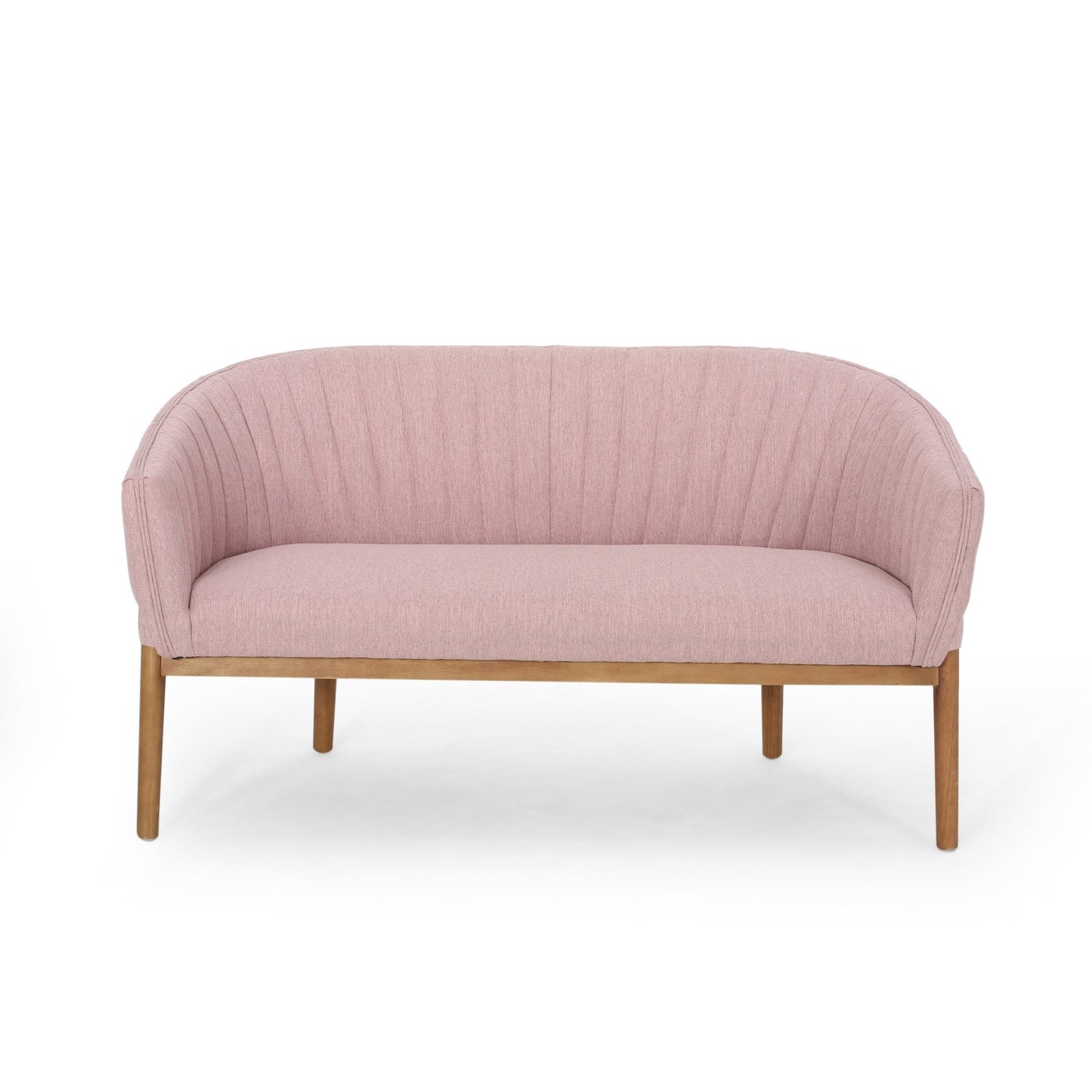 Mid Century Modern Loveseat with Channel Stitched Backrest - 1st Choice Furniture Direct