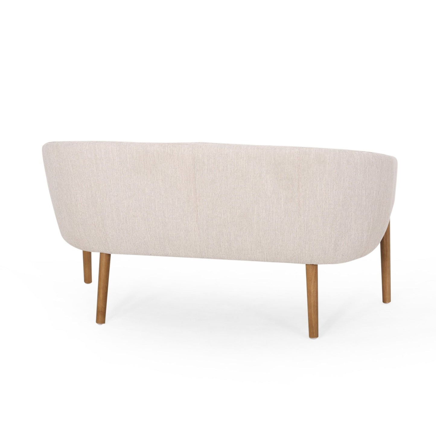 Mid Century Modern Loveseat with Channel Stitched Backrest - 1st Choice Furniture Direct
