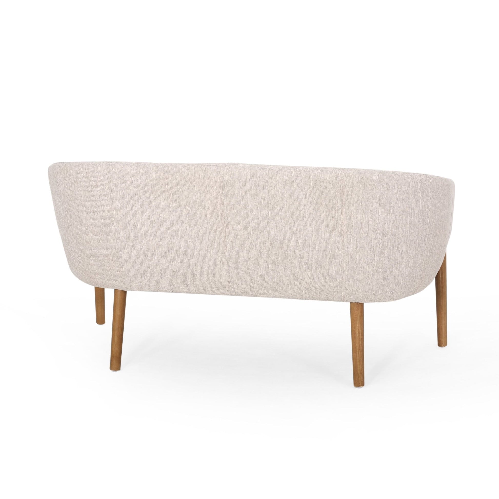 Mid Century Modern Loveseat with Channel Stitched Backrest - 1st Choice Furniture Direct