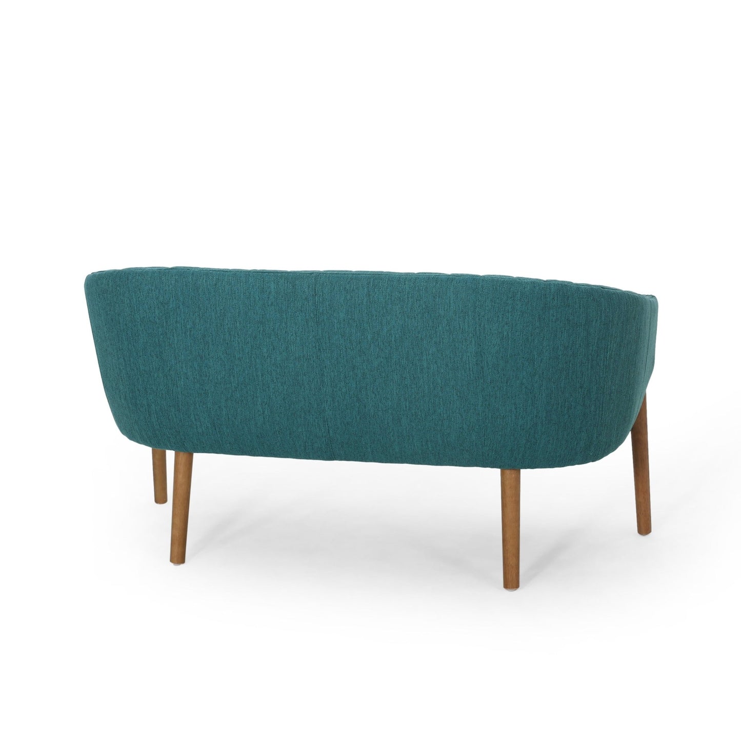 Mid Century Modern Loveseat with Channel Stitched Backrest - 1st Choice Furniture Direct