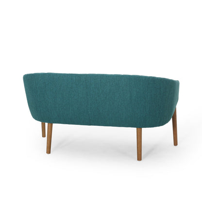 Mid Century Modern Loveseat with Channel Stitched Backrest - 1st Choice Furniture Direct