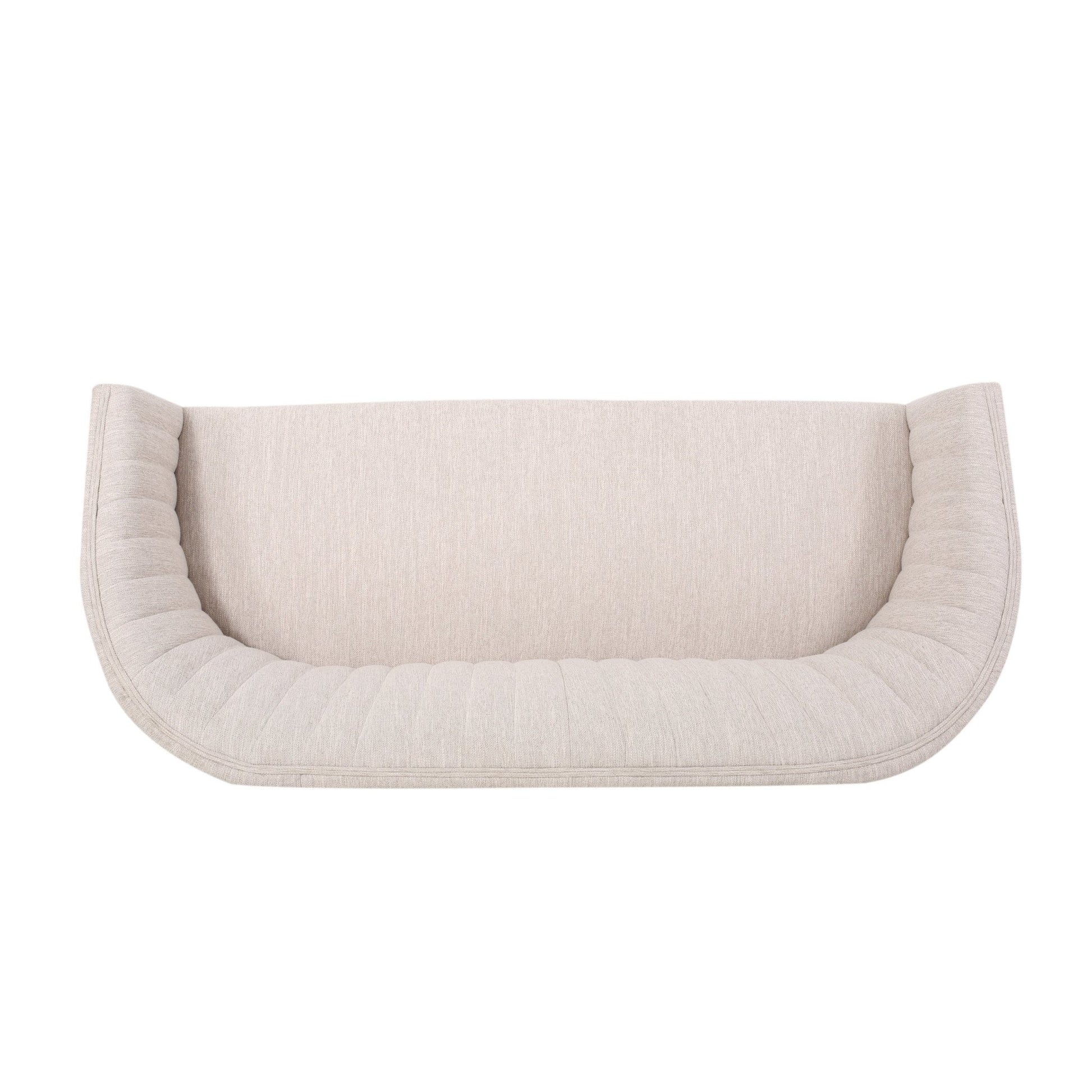 Mid Century Modern Loveseat with Channel Stitched Backrest - 1st Choice Furniture Direct