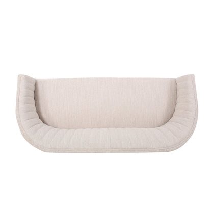 Mid Century Modern Loveseat with Channel Stitched Backrest - 1st Choice Furniture Direct