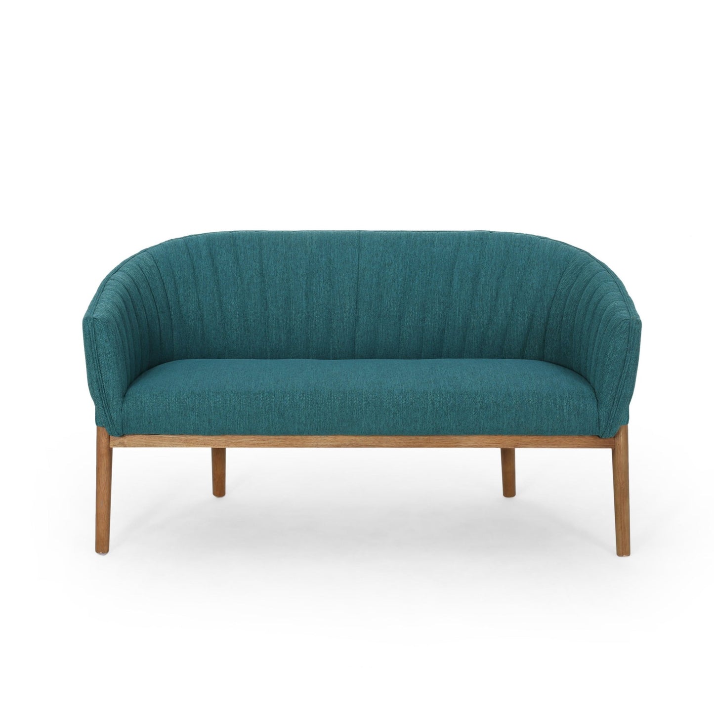 Mid Century Modern Loveseat with Channel Stitched Backrest - 1st Choice Furniture Direct
