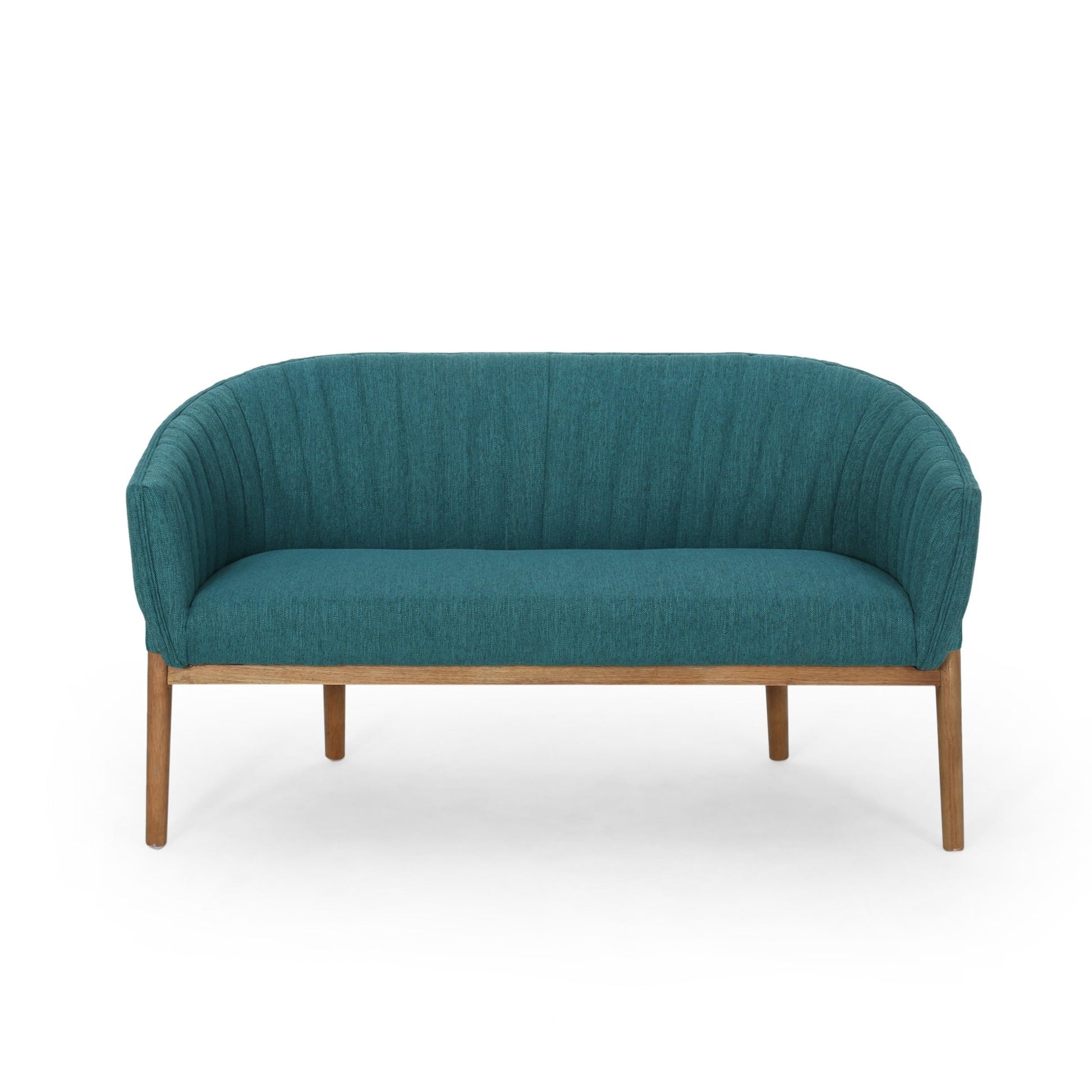Mid Century Modern Loveseat with Channel Stitched Backrest - 1st Choice Furniture Direct