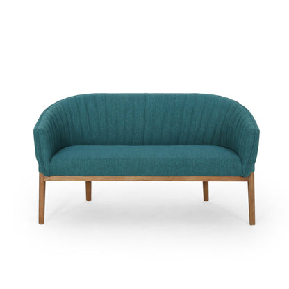 Mid Century Modern Loveseat with Channel Stitched Backrest - 1st Choice Furniture Direct