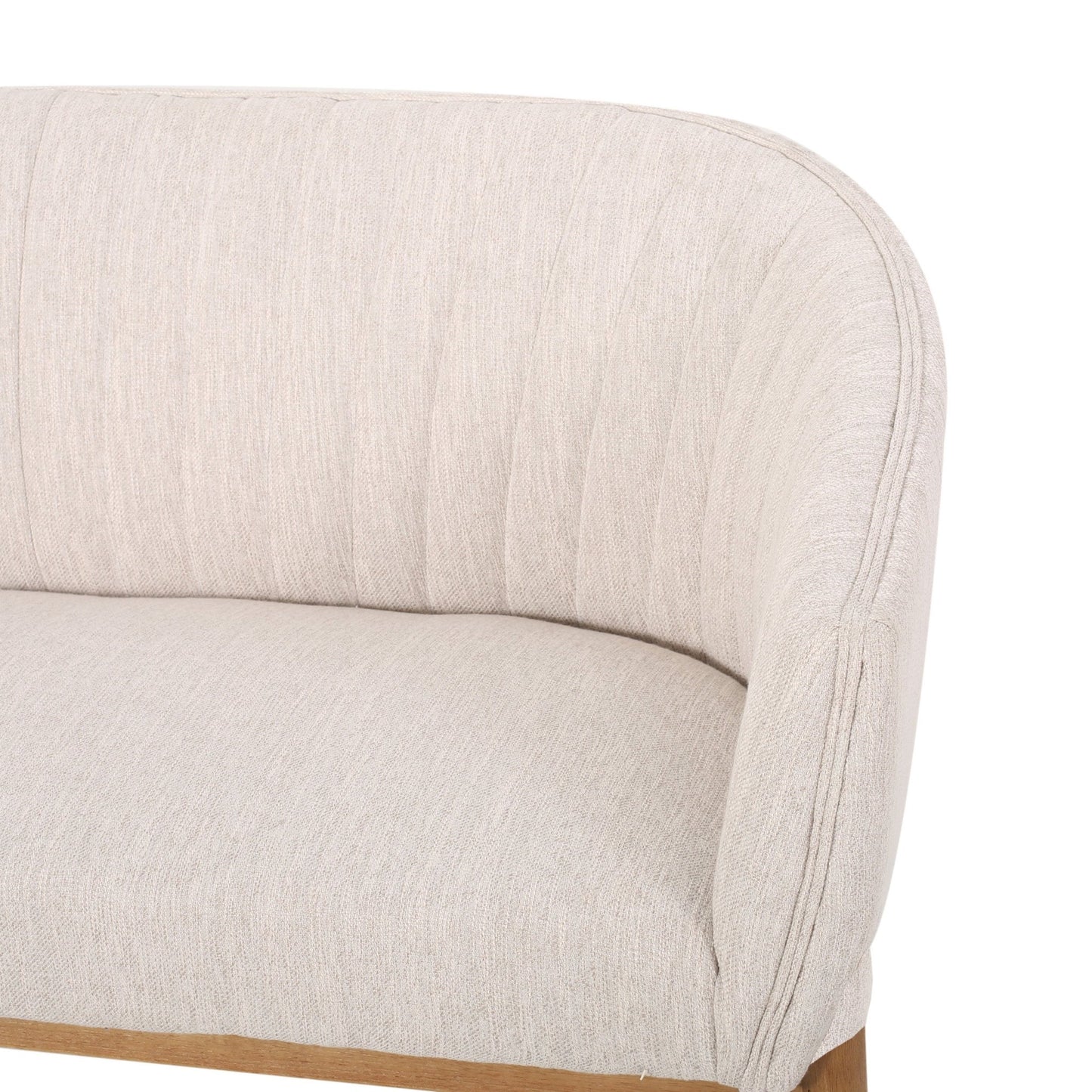 Mid Century Modern Loveseat with Channel Stitched Backrest - 1st Choice Furniture Direct