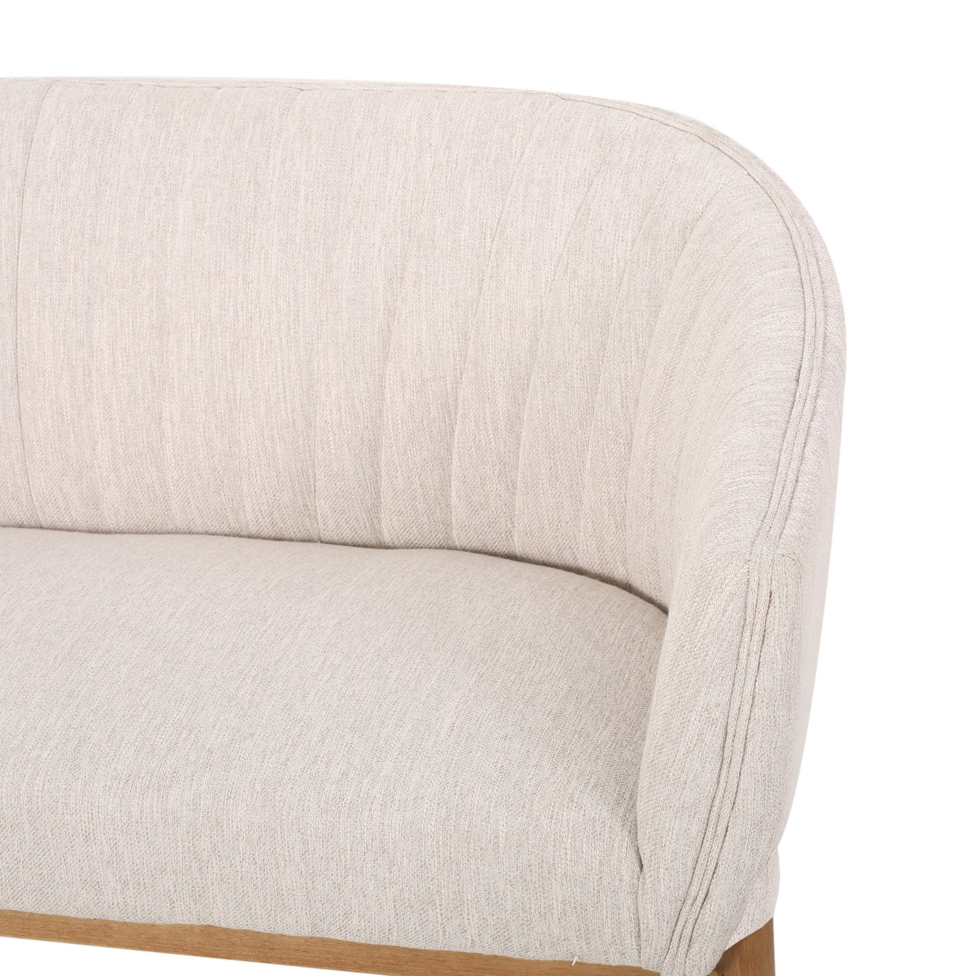 Mid Century Modern Loveseat with Channel Stitched Backrest - 1st Choice Furniture Direct