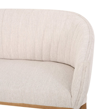 Mid Century Modern Loveseat with Channel Stitched Backrest - 1st Choice Furniture Direct