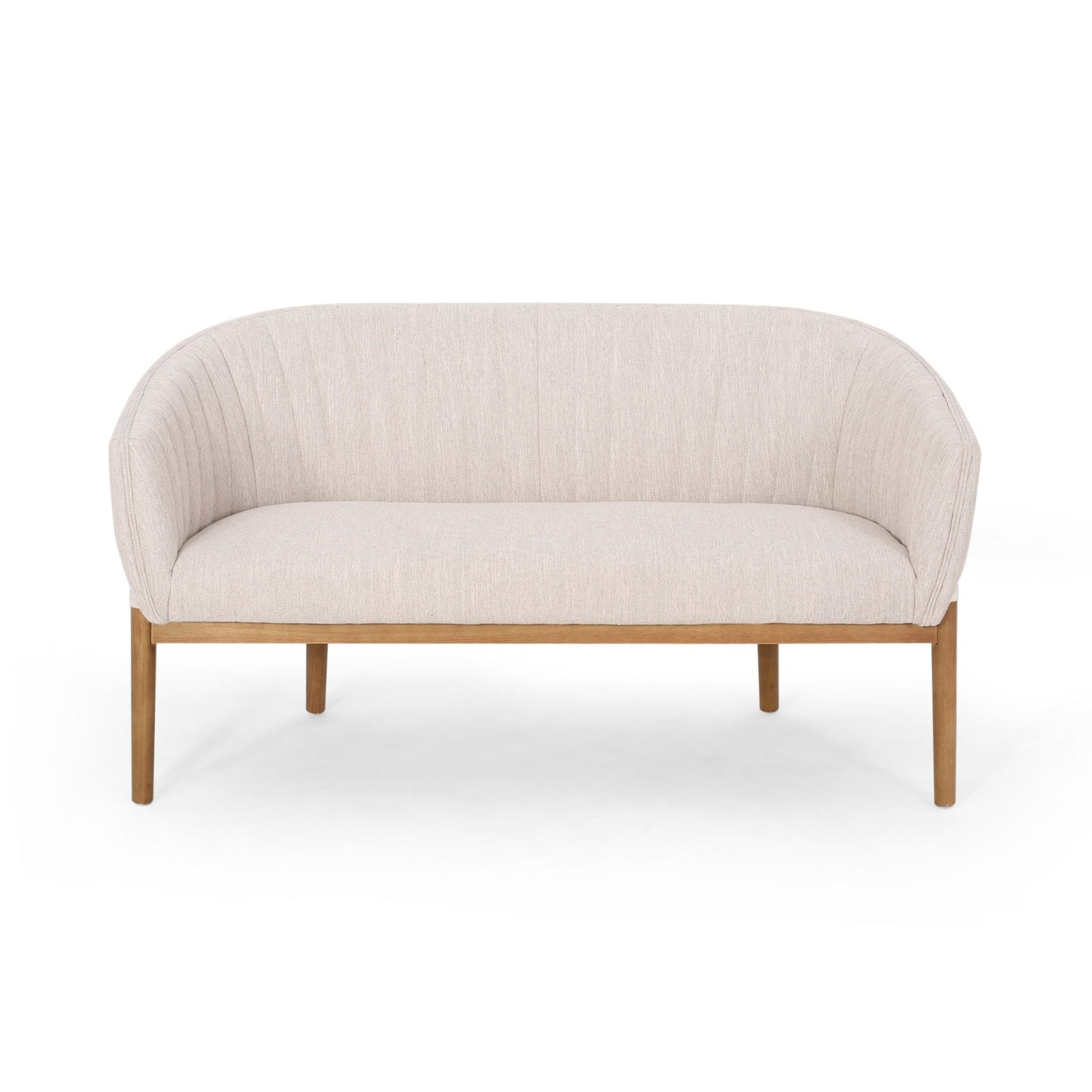 Mid Century Modern Loveseat with Channel Stitched Backrest - 1st Choice Furniture Direct