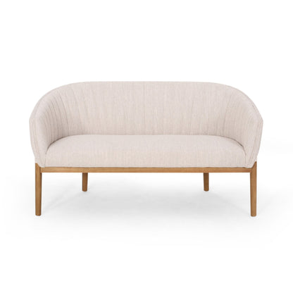 Mid Century Modern Loveseat with Channel Stitched Backrest - 1st Choice Furniture Direct