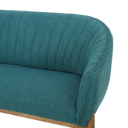 Mid Century Modern Loveseat with Channel Stitched Backrest - 1st Choice Furniture Direct