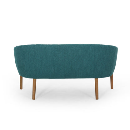 Mid Century Modern Loveseat with Channel Stitched Backrest - 1st Choice Furniture Direct