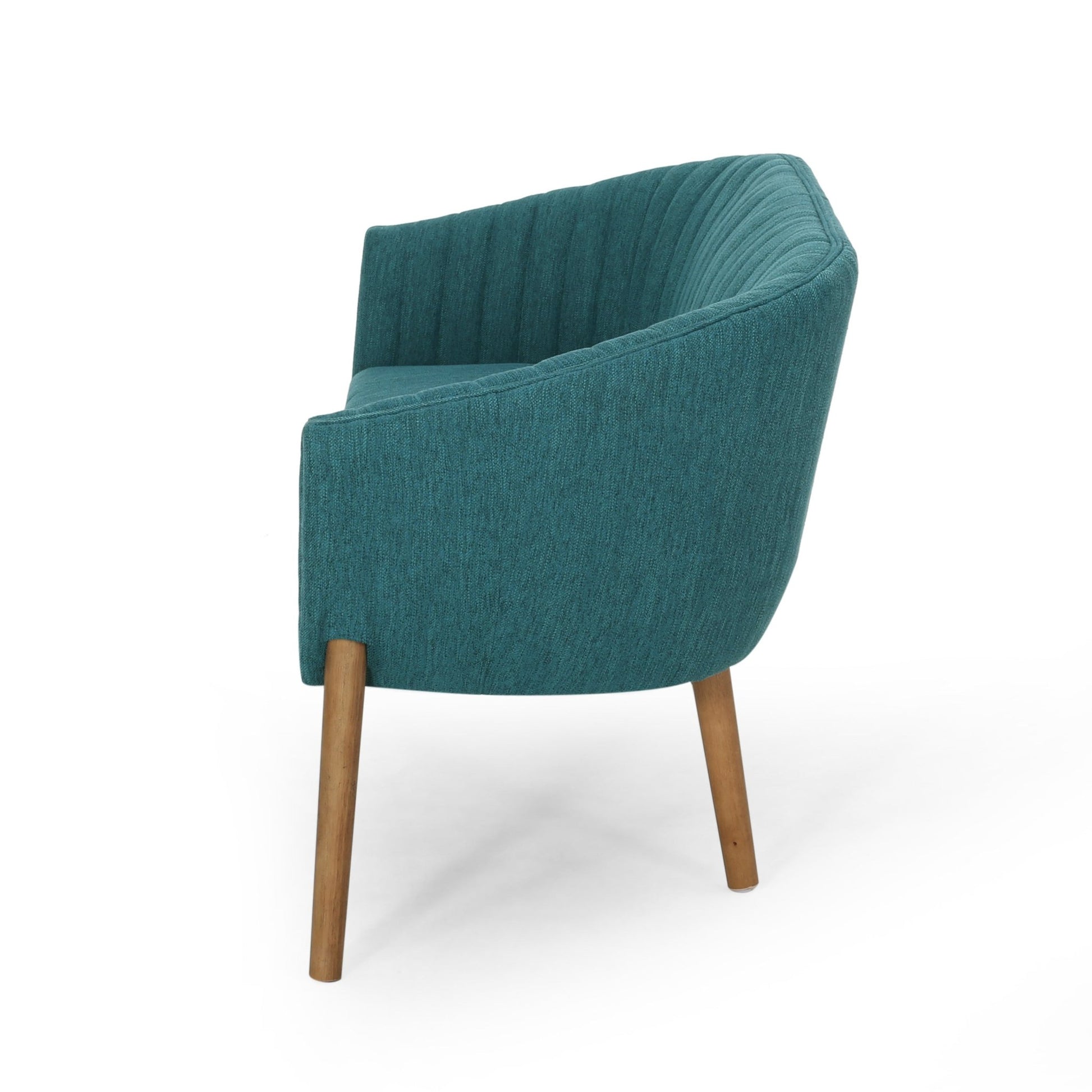 Mid Century Modern Loveseat with Channel Stitched Backrest - 1st Choice Furniture Direct