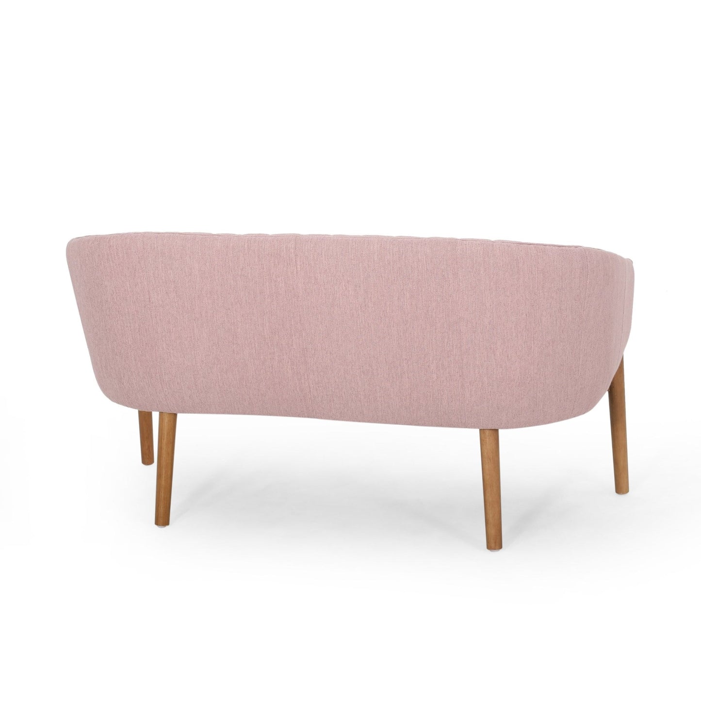 Mid Century Modern Loveseat with Channel Stitched Backrest - 1st Choice Furniture Direct