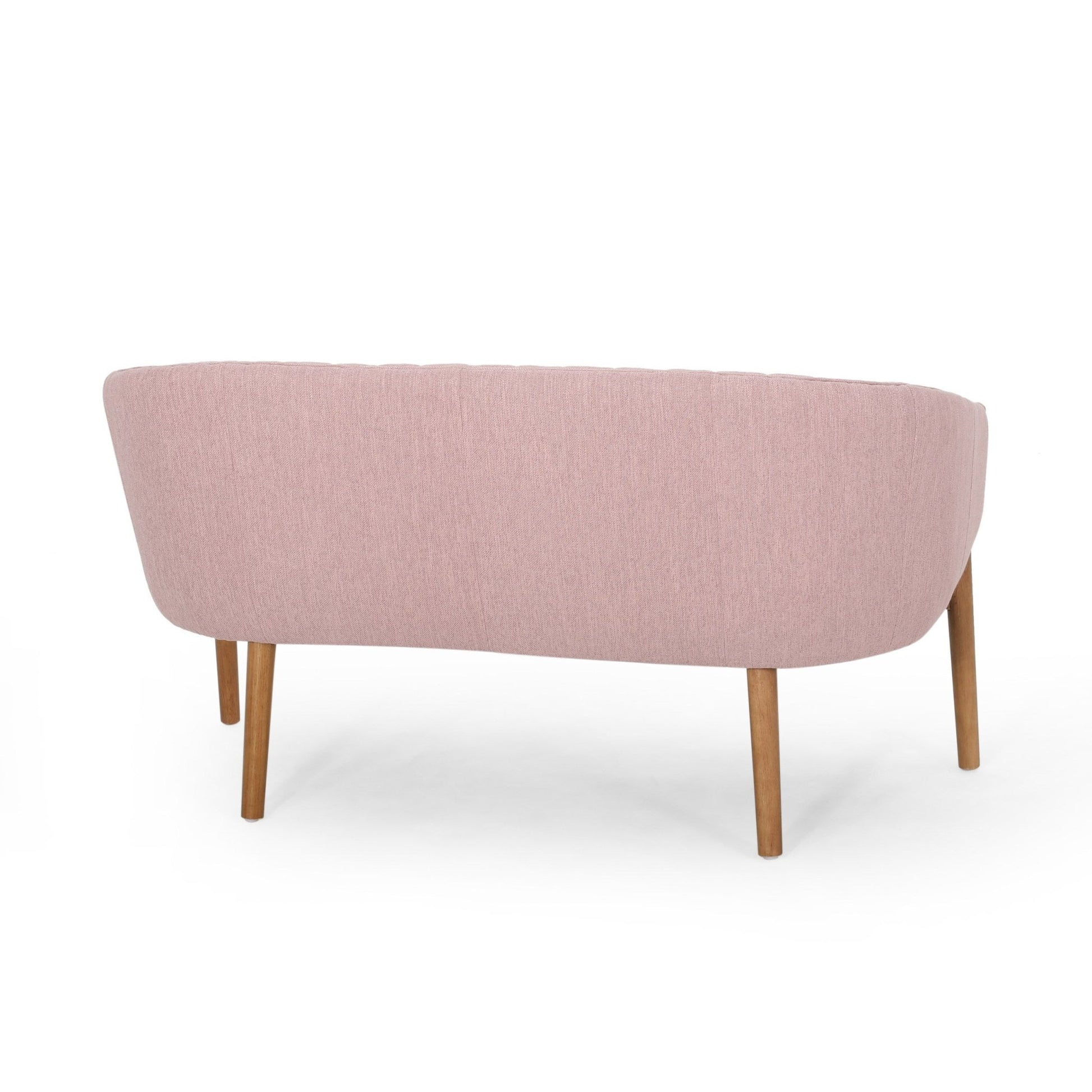 Mid Century Modern Loveseat with Channel Stitched Backrest - 1st Choice Furniture Direct
