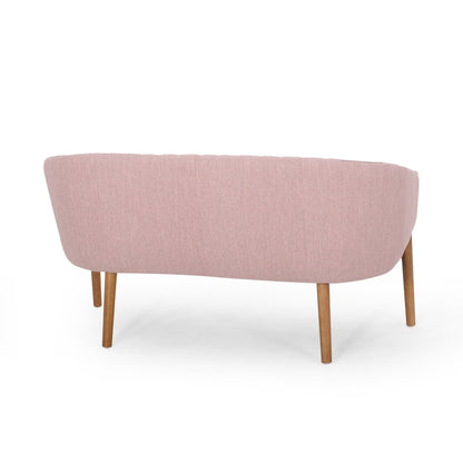 Mid Century Modern Loveseat with Channel Stitched Backrest - 1st Choice Furniture Direct
