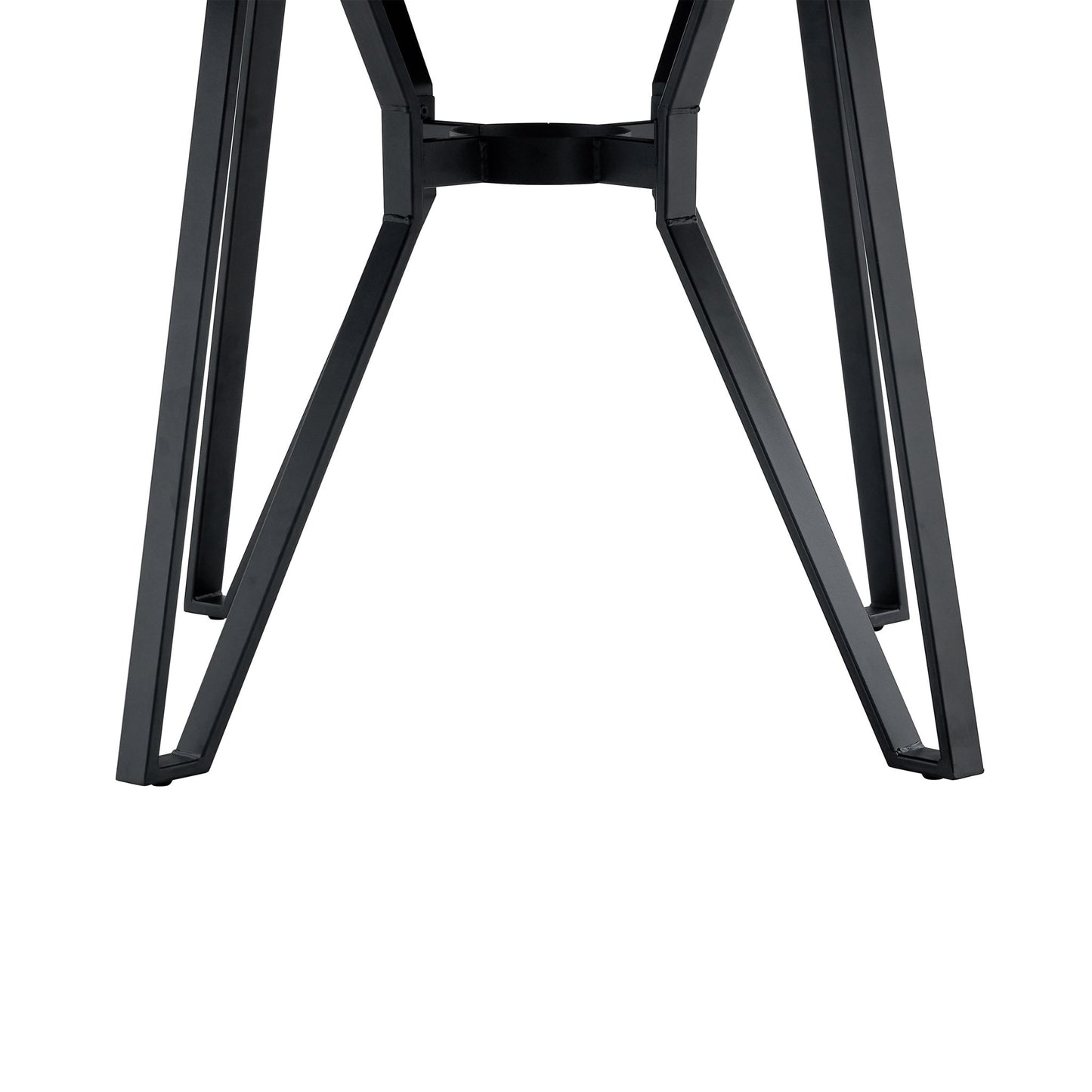 Mid - Century Modern Round Dining Table with Metal Legs and Open Shelf in Light Ash - 1st Choice Furniture Direct