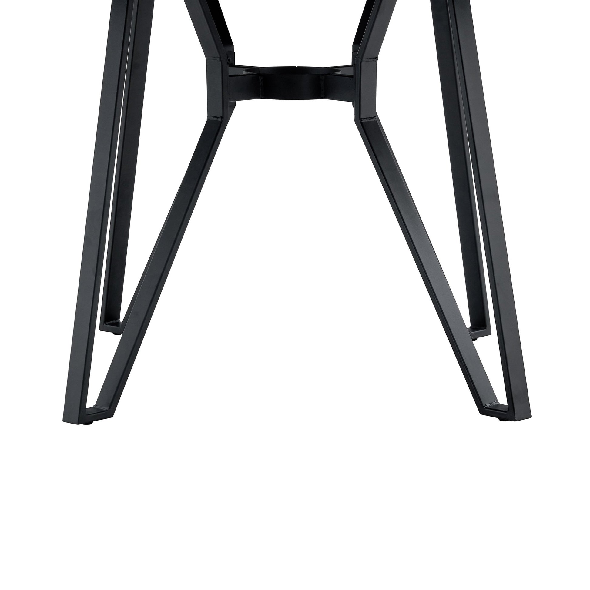Mid - Century Modern Round Dining Table with Metal Legs and Open Shelf in Light Ash - 1st Choice Furniture Direct