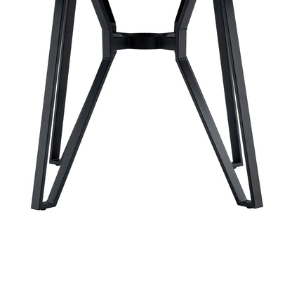 Mid - Century Modern Round Dining Table with Metal Legs and Open Shelf in Light Ash - 1st Choice Furniture Direct
