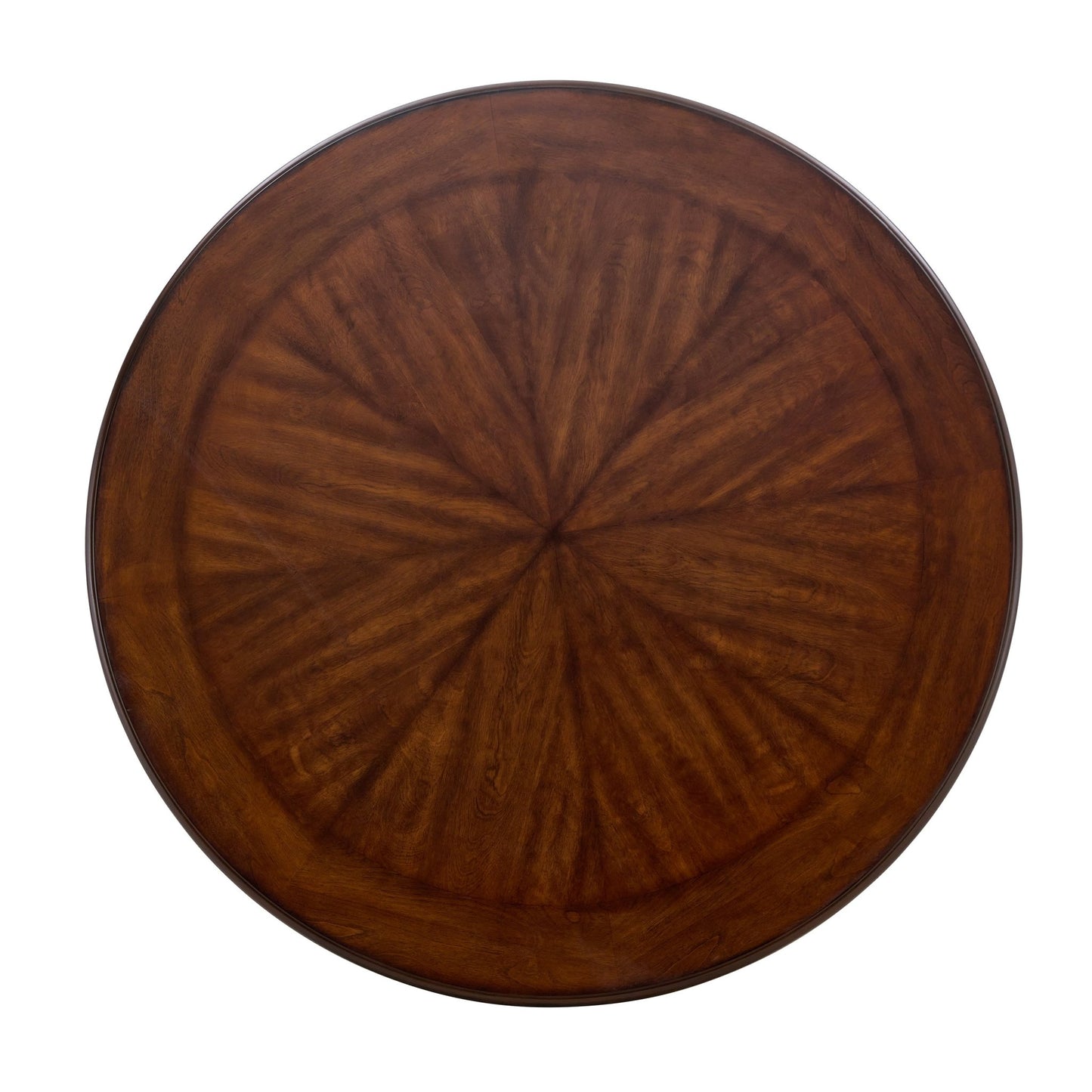 Mid - Century Modern Round Dining Table with Metal Legs and Shelf, Brown MDF, 46.85 inches - 1st Choice Furniture Direct