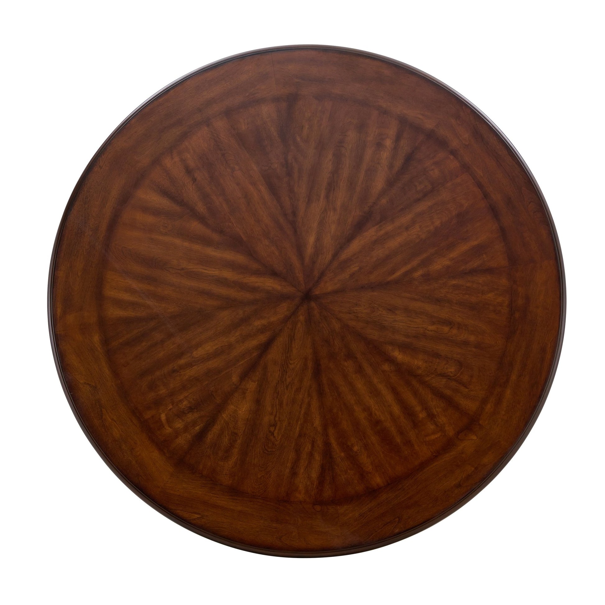 Mid - Century Modern Round Dining Table with Metal Legs and Shelf, Brown MDF, 46.85 inches - 1st Choice Furniture Direct