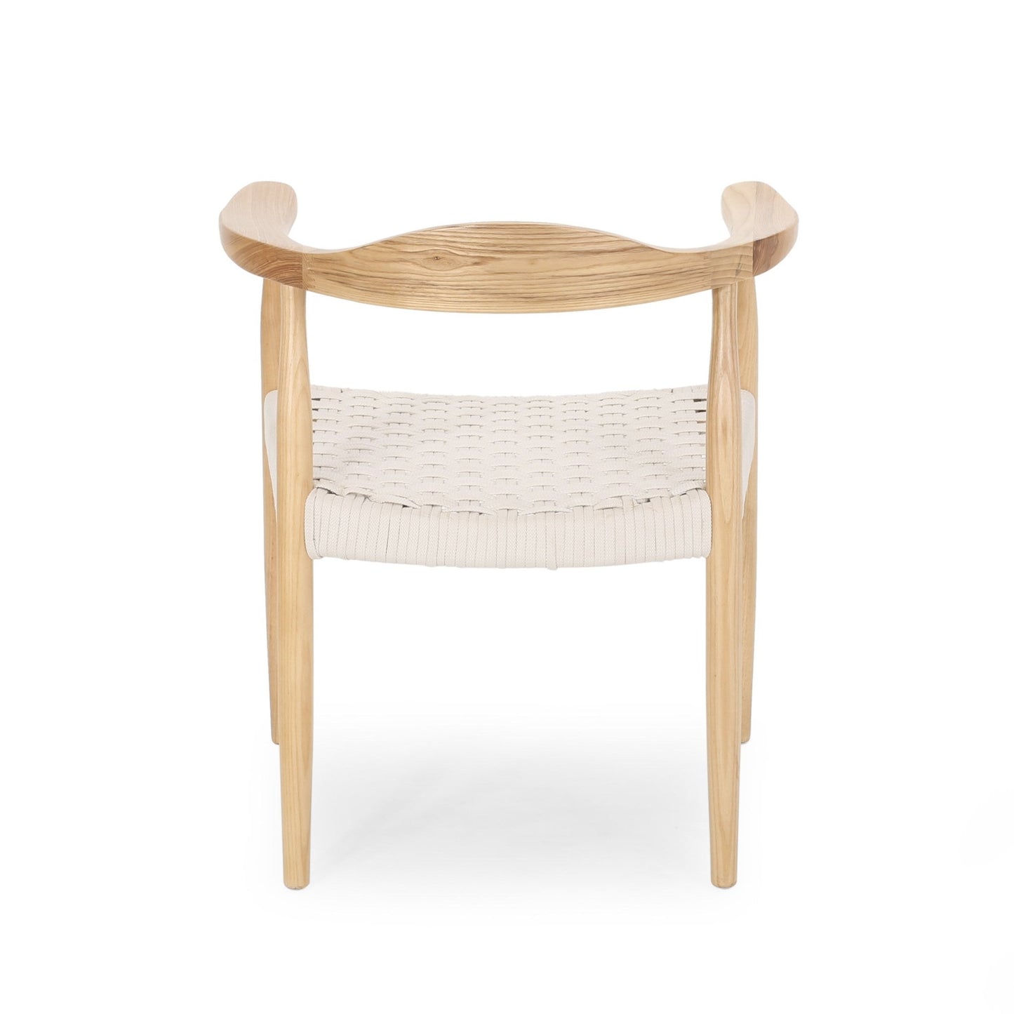 Mid-Century Modern Woven Rope Dining Chair | Ash Wood Chair - 1st Choice Furniture Direct