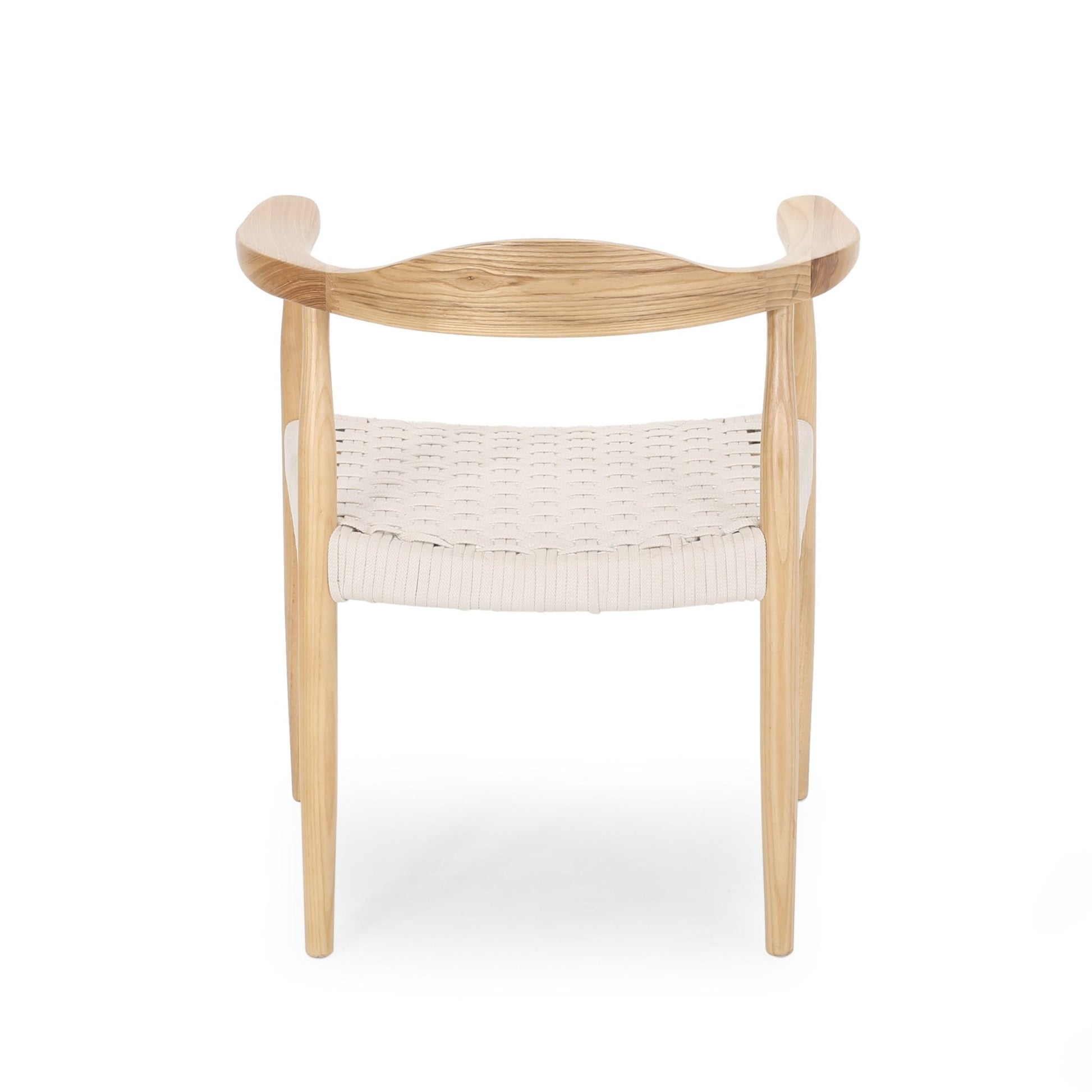Mid-Century Modern Woven Rope Dining Chair | Ash Wood Chair - 1st Choice Furniture Direct