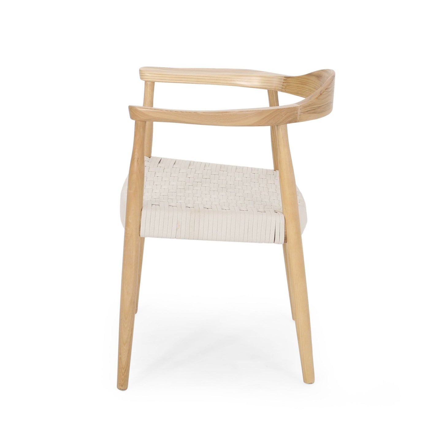 Mid-Century Modern Woven Rope Dining Chair | Ash Wood Chair - 1st Choice Furniture Direct