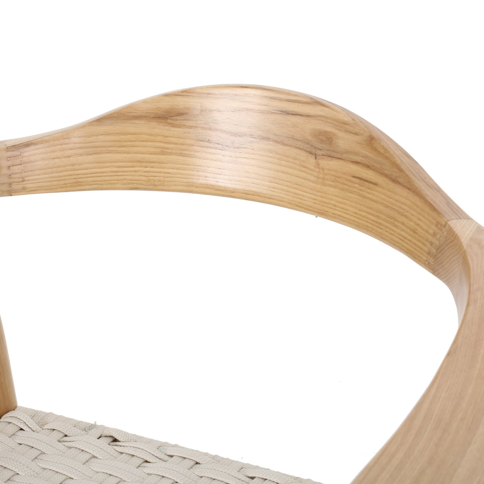 Mid-Century Modern Woven Rope Dining Chair | Ash Wood Chair - 1st Choice Furniture Direct